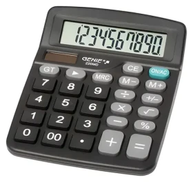 Genie Basic 220 MD čierna / Stolová kalkulačka / 10miestny displej / solárne a batériové napájanie (12632)