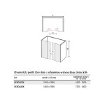 Mereo Sprchové dvere, Lima, štvordielne, zasúvacie, 140x190 cm, chróm ALU, sklo Číre CK80443K