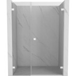 MEXEN/S - Lunar-B L sprchové dvere krídlové pravé 135, transparent, biela 832SL-135-050-20-00-P