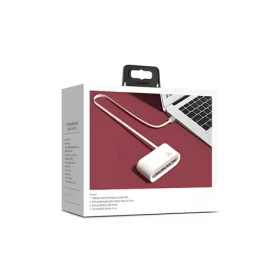 USAMS SJ238 biela / USB hub / 4X USB 2.0 / Micro USB napájací Port (SJ238FX01)