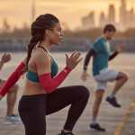 Kompresné legíny SPORT RASL-11016RD Červený vzor - Reebok XL červená vzor