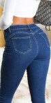 Sexy Highwaist Push-Up Jeans with pocket details denimblue