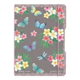 Herlitz Zápisník bodkovaný A5 motýle / 40 listov / šedá (50044290)