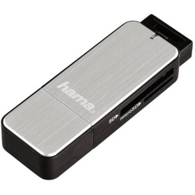 Hama 123900 externá čítačka pamäťových kariet USB 3.2 Gen 1 (USB 3.0) strieborná; 123900