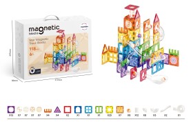 Mamido Mamido Magnetická stavebnica s guľôčkovou dráhou 118 dielov Diamond MT1503