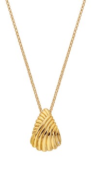 Hot Diamonds Slušivý pozlátený náhrdelník s diamantom Golden Edit Hope DP1084