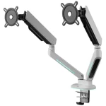 One For All DM8220 biela / Držiak pre monitor / Rameno pre 2 monitory / RGB podsvietenie / nosnosť 28 kg (DM8220)