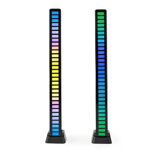 Nedis Herné RGB svetlo čierna / Herné svetlo / napájanie z batérie / 32 farieb / zvukovo reaktívny (GALDP110BK)
