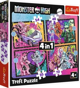 Trefl - Puzzle - Monster High: Elektrizujúci deň 4v1