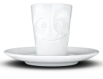 FIFTYEIGHT Espresso hrnček Lecker biely / 80 ml / Porcelán / Umývačka a mikrovlnka (T021401)