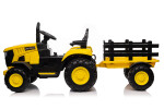 Mamido Mamido Detský elektrický traktor s vlečkou 12V 7Ah žltý
