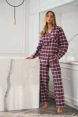 L&L 2475 Roxy dlhé/r S-2XL dámske pyžamo so zipsom Ruda M