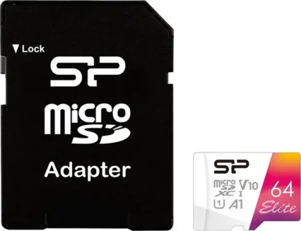 Silicon Power Elite micro SDXC 64GB + adaptér / Class 10 / UHS-I U1 / A1 / V10 (SP064GBSTXBV1V20SP)