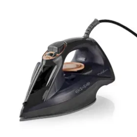 Nedis IRON1000 čierna / Naparovacia žehlička s keramickou doskou / 2200 W / 25 gm / 0.26 l / Parný výstrel (IRON1000)