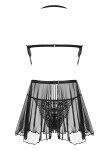 Dámska erotická košieľka Dark Mirage chemise - BEAUTY NIGHT FASHION černá S/M