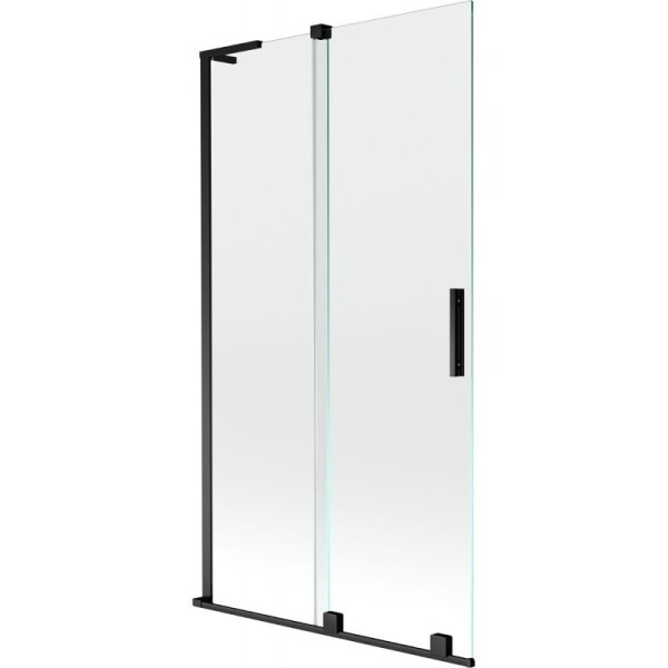 MEXEN/S - Velar L dvojkrídlová posuvná vaňová zástena 100 x 150, transparent, čierna 896-100-003-01-70