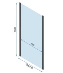 REA/S - Sprchová kabína Rapid Swing Chrome Dvere: 120 x Sprchová zástena: 90 KPL-K05556