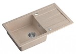 SAPHO SAPHO - Drez granitový zabudovateľný s odkapem, 77x44cm, béžová GR7202