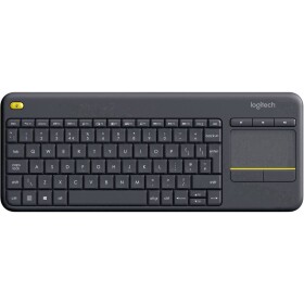 Logitech Wireless K400 PLUS CZ čierna / Bezdrôtová klávesnica / Touchpad / USB / CZ layout (920-007151)