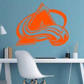 Veselá Stena Samolepka Hokejový tím Colorado Avalanche Farba: oranžová, Veľkosť: 60 x 49 cm