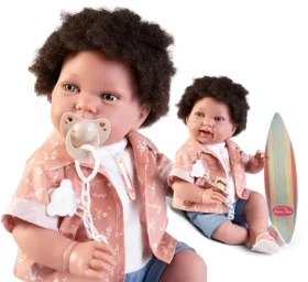 Antonio Juan 33361 Pipo HAIR - realistická bábika bábätko s mäkkým látkovým telom - 42 cm