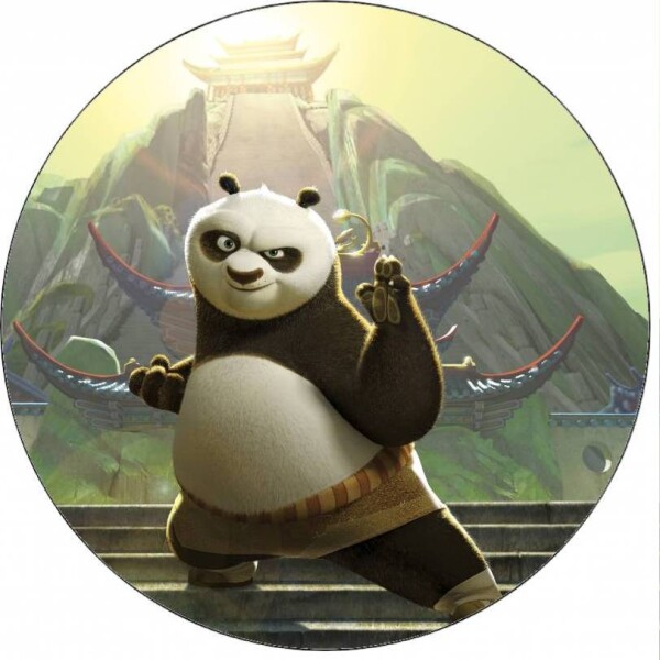 Jedlý papier Kung Fu panda Po pri cvičení 19,5 cm - Pictu Hap - Pictu Hap