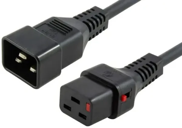 MicroConnect Predlžovací kábel s IEC zámkom C19 - C20 2m čierna (PC1285)