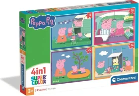 Clementoni Puzzle Prasiatko Peppa na cestách 4v1