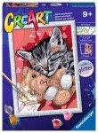 Ravensburger CreArt Mačiatko s medvedíkom (s trblietkami)