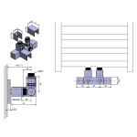SAPHO - CUBE TWIN pripojovacia sada pre stredové pripojenie, nerez mat CP582S