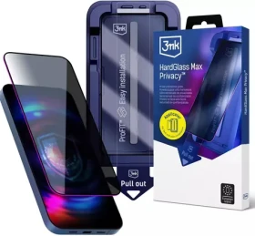 3mk HardGlass MAX Privacy / Ochranné sklo / Apple iPhone 15/16 (W-3HgMPrV2-Appi1516)