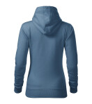 Mikina s kapucňou denim M