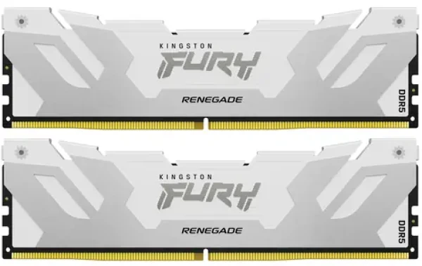 Kingston Fury Renegade White 64GB (2x32GB) DDR5 6000MHz / CL32 / DIMM / On-Die ECC / XMP / 1.35V (KF560C32RWK2-64)