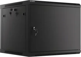 Lanberg WF01-6609-00B čierna / Nástenný rozvádzač / 19" / 9U / 600x600 mm / kovové dvere (WF01-6609-00B)