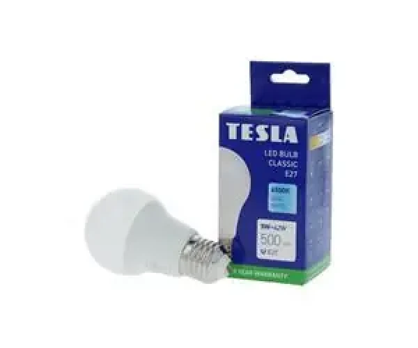 TESLA BL270560-8 studená biela / LED žiarovka / E27 / 5W / 500 lm / 6500K (8596238004245)