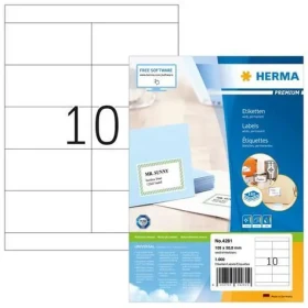 Herma Etikety Premium 105x50,8 mm / biele, permanentné / 100 listov / 1000 ks (4281)
