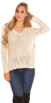 Trendy knit sweater with zips Einheitsgroesse