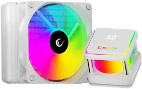 Rampage Infinite V120 biela / AIO vodný chladič CPU / 120 mm / ARGB / Ukazovateľ teploty (INFINITEV120-WHITE)