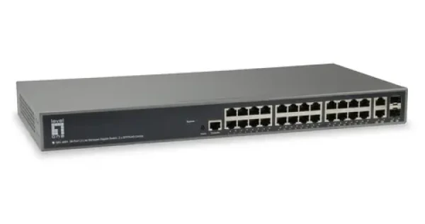 LevelOne GEL-2681 / Switch / 24x Gigabit / 2x SFP combo / L3 Lite Managed / 19" (GEL-2681)