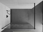 MEXEN/S - KIOTO Sprchová zástena WALK-IN 90x200 cm 8 mm, čierna, biely vzor 800-090-101-70-85