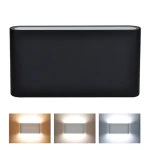 Solight WO800-B LED vonkajšie nástenné osvetlenie Modena čierna / 12W / 680lm / 120 ° (8592718032883)