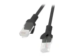 Lanberg CAT6 UTP čierna / Patch kábel / RJ45-RJ45 / 20 m / Fluke Passed (PCU6-10CC-2000-BK)