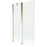 MEXEN - MIST vaňová zástena 110x150 cm 6mm f+s, zlatá, číra 8A9-110-011-50-00