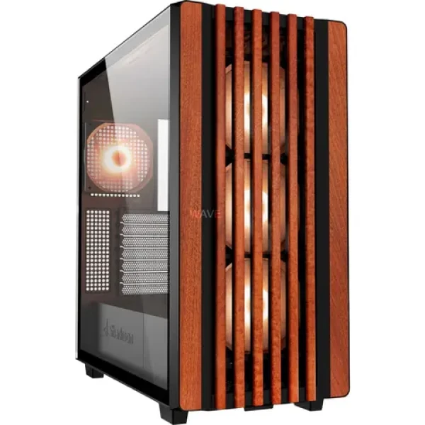 Sharkoon Rebel C70G RGB čierna / ATX / 2x USB 3.2 / 1x USB-C / 4X 120mm / bez zdroja / priehľadná bočnica (4044951040193)