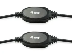 Equip 133348 / Aktívny predlžovací kábel USB-A 3.0 / 15 m / 5 Gbit/s / čierny (133348)