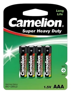 Camelion Super Heavy Duty AAA (R03) zelená / Batéria / Zinkochloridová / 4 ks (10000403)