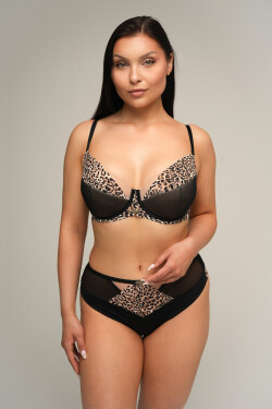 Ava 2208/B S-XL Brazílske nohavičky černý panter L