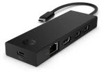HP Portable USB-C Hub čierna / dokovacia stanica / HDMI / 2x USB 3.2 / RJ45 / 65 W (BR1U0UT)