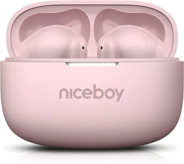 Niceboy Beans 5 PRE ružové / Bezdrôtové slúchadlá do uší / ANC / Bluetooth / IPX4 (100002204366)