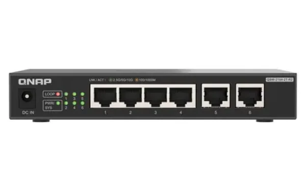 QNAP QSW-2104-2T-R2 / Switch / 4x2500Mbps / 2x10Gbps (QSW-2104-2T-R2)